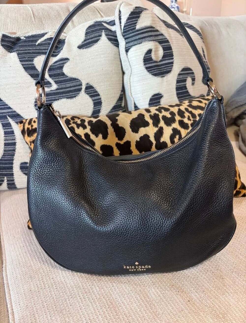 Kate Spade Nova Large Crescent Shoulder Bag Black